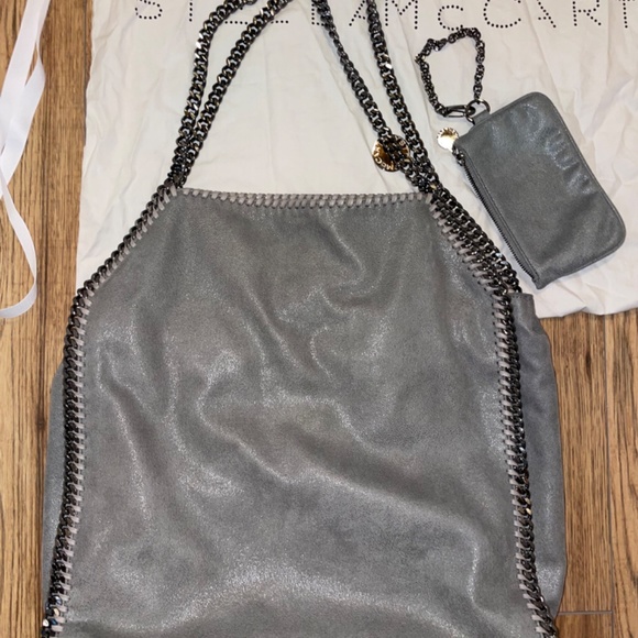 Stella McCartney Large Falabella - Grey w Silver Chain - Picture 2 of 16